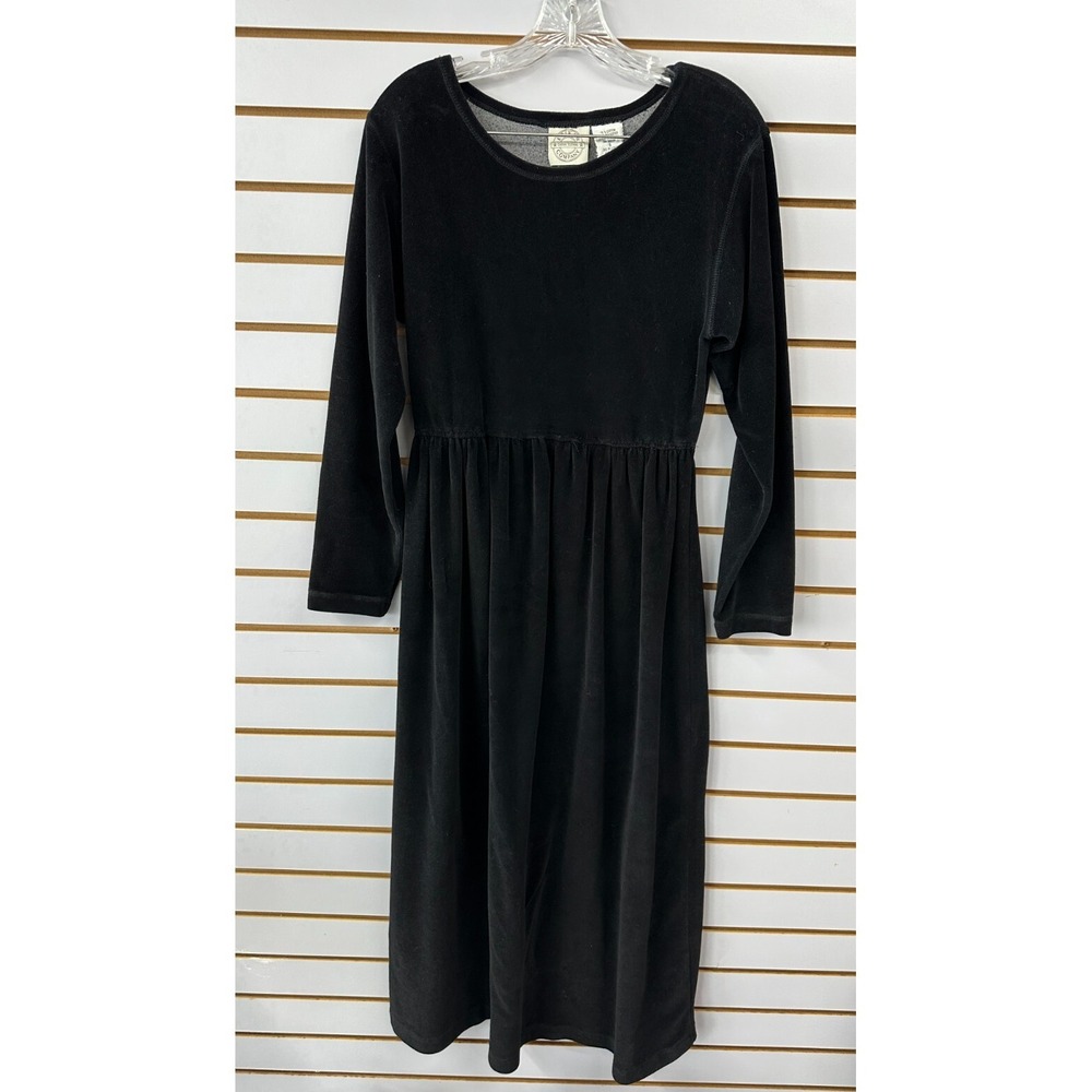 Vintage Erika Company Black Velvet Dress Womens‎ Sz S Old Hollywood Witchy